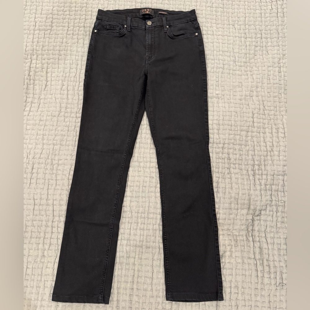 7 For All Mankind Black Jen 7 Women’s Slim Straight Jeans Size 6